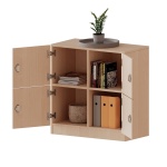 Schließfachschrank, 2 OH, 4 Schließfächer, mit Briefschlitzt, B/H/T 80x82x40cm 